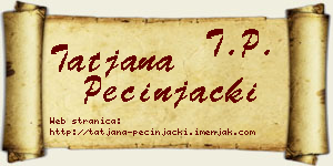Tatjana Pecinjački vizit kartica